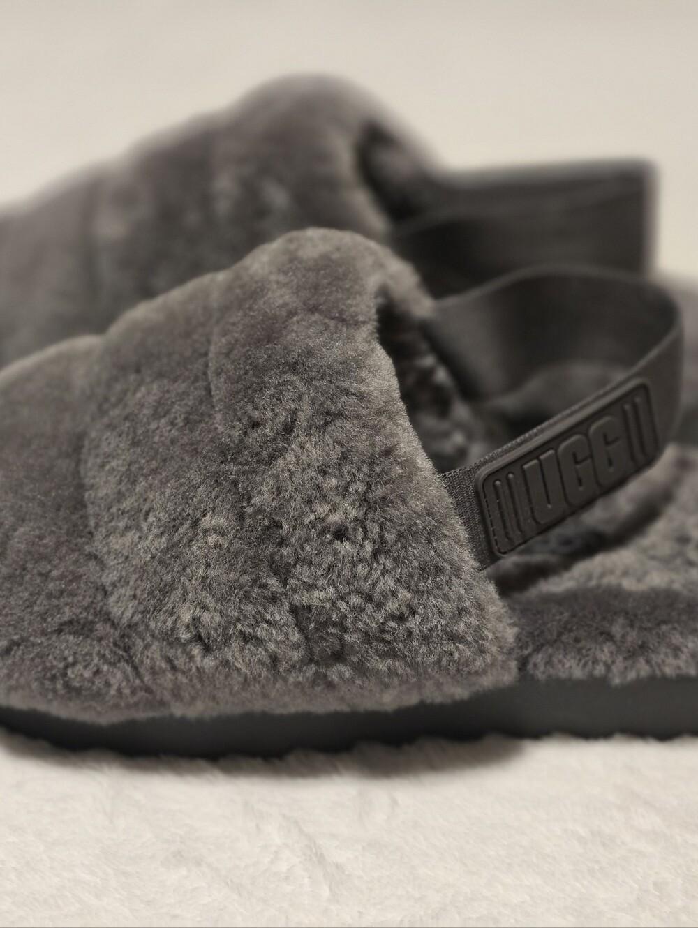 UGG Women's Super Fluff Slipper - Charcoal - Picture 10 of 11